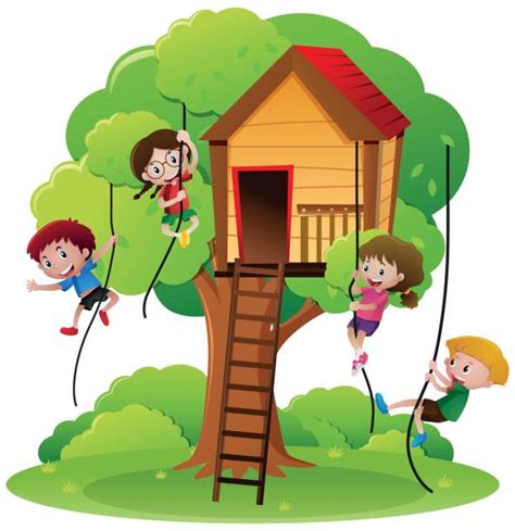 Kids Climbing Tree Illustrations Royalty Free Vector Graphics And Clip