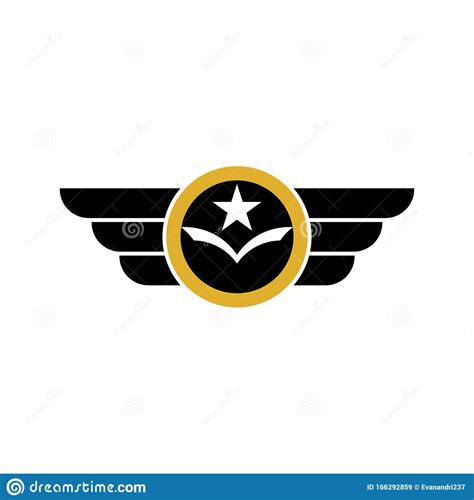 Military Wave Logo Template Vector Symbol Stock Vector Illustration