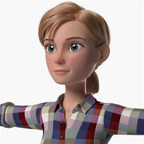Pin By James Lemay On 3d Models Girl Cartoon 3d Model