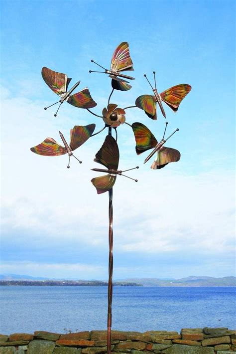 Butterflies Wind Spinner Wind Sculptures Garden Art