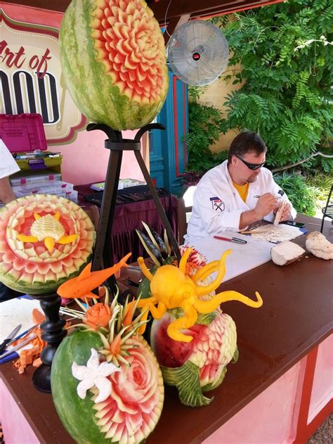 Greg Butauski Of The Food Artist Group Carving Fruit And Vegetables
