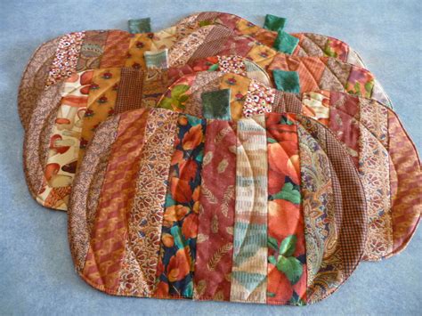 Patchwork Pumpkin Placemats Fall Sewing Crafts Fall Sewing Fall