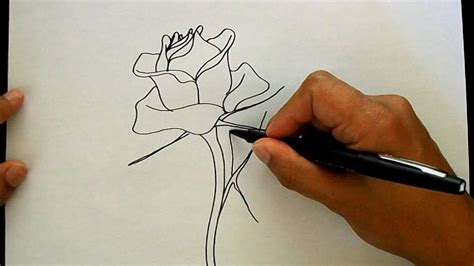 Como Desenhar Uma Rosa How To Draw A Rose Youtube