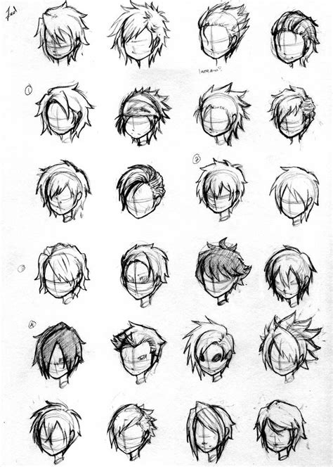 Character Hair Concepts By Noveliaproductions On Deviantart Anime Boy
