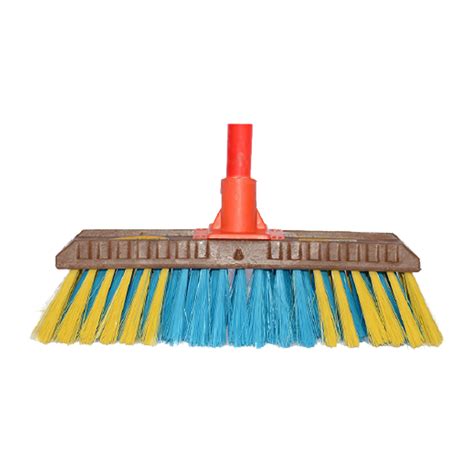 12 Sweeping Broom Soft 2 Colour With Handle Teepee Brush