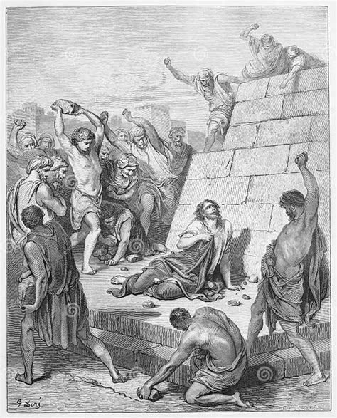 Martyrdom Of Stephen Is Stoned Editorial Stock Image Illustration Of