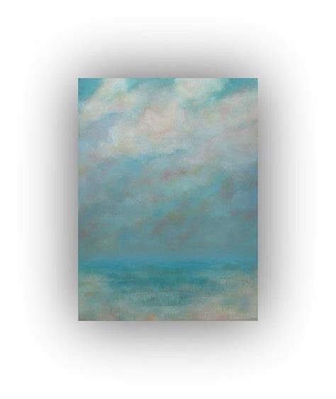 Oil Painting Turquoise Blue Abstract Landscape Large 30 X 40 Etsy