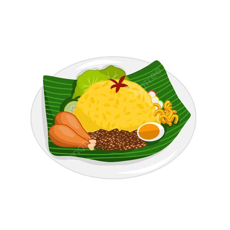 Nasi Kuning Makanan Tradisional Indonesia Nasi Kuning Makanan