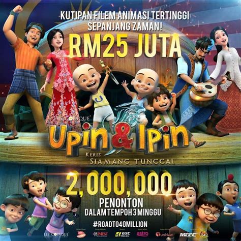This new adventure film tells of the adorable twin brothers upin and ipin together with their friends ehsan, fizi, mail, jarjit, mei mei, and susanti, and their quest to save a fantastical kingdom of inderaloka from the evil raja bersiong. Keris Siamang Tunggal, Upin & Ipin Filem Animasi Les ...