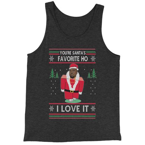 Youre Santas Favorite Ho Ugly Christmas Jersey Tank Top Unisex T Shirt