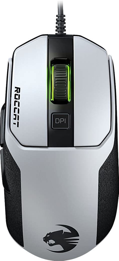 Best Buy Roccat Kain 100 Aimo Wired Optical Gaming Mouse White Roc 11