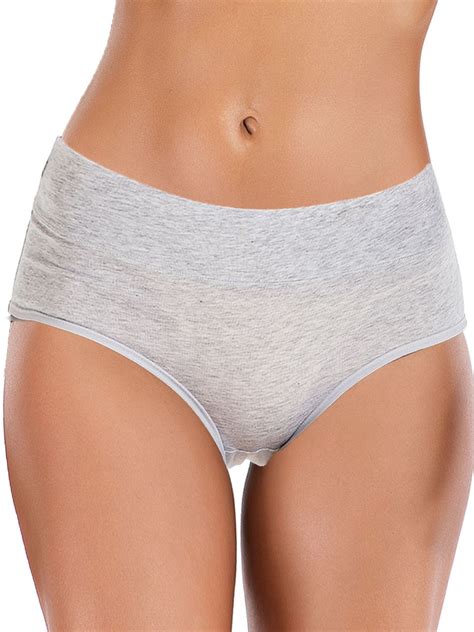 Lelinta Women S Cotton Underwear High Waist Full Coverage Briefs Panty Soft Stretch Breathable