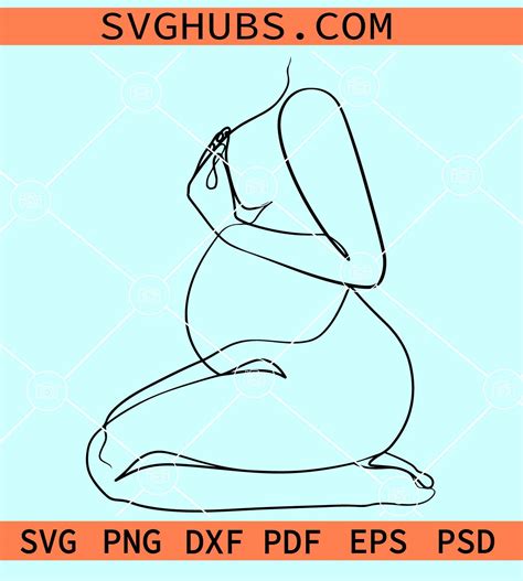 pregnant woman line art svg mothers day svg pregnant woman abstract svg