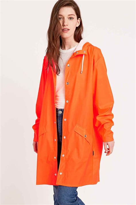 Rains Jacket In Orange Jackets Anorak Jacket Rain Wear