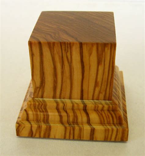 Wooden Base Stand 50mm Square 4x4 Olive Woodenbases For Modeling