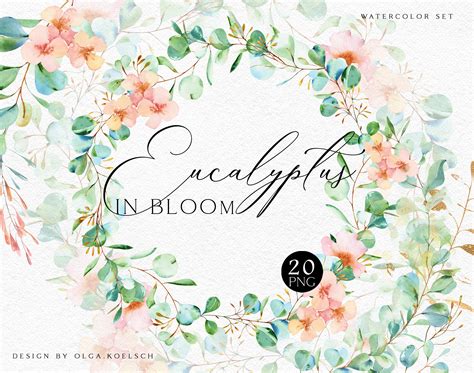 Download Eucalyptus clipart watercolor Greenery eucalyptus wreath ...