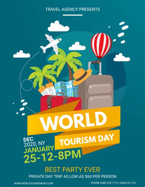 World Tourism Day Flyer Template Postermywall