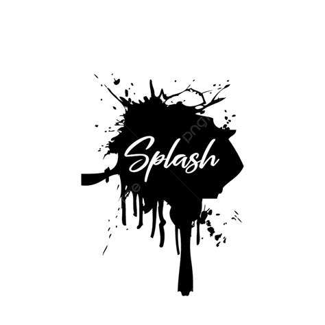 Black Paint Splash Vector Art Png Splash Design Black Vector Splash