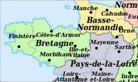 Kaart Frankrijk Departementen Regios Kaart Frankrijk Bretagne