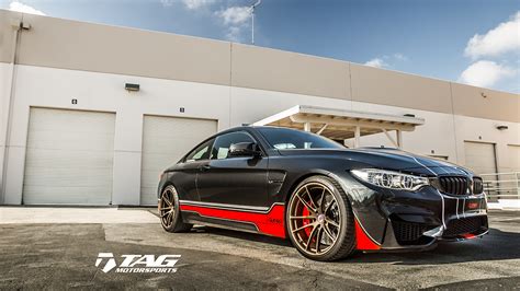 You don't have to be satisfied with a fixed lowering as you can adjust a bmw m4 certainly benefits from lowering a set of custom wheels, same to what is installed on this build. KW Height Adjustable Spring Kit for TAG Motorsports BMW M4 | KW Automotive Blog