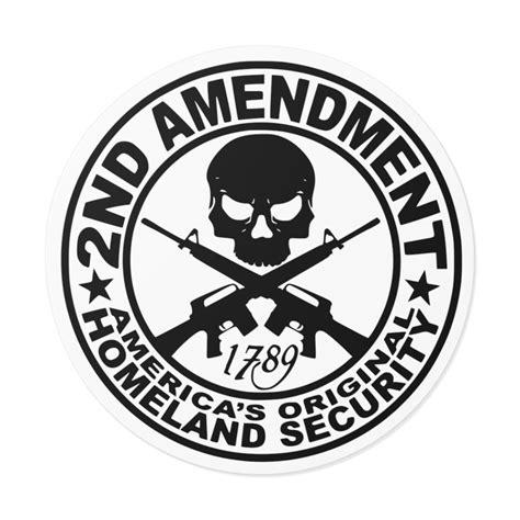 2nd Amendment Round Vinyl Stickers | Etsy
