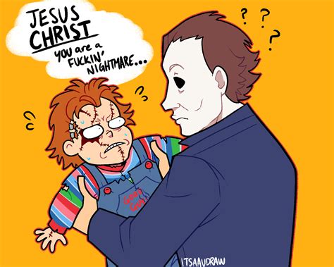 Chucky Meets Michael By Itsaaudraw On Deviantart