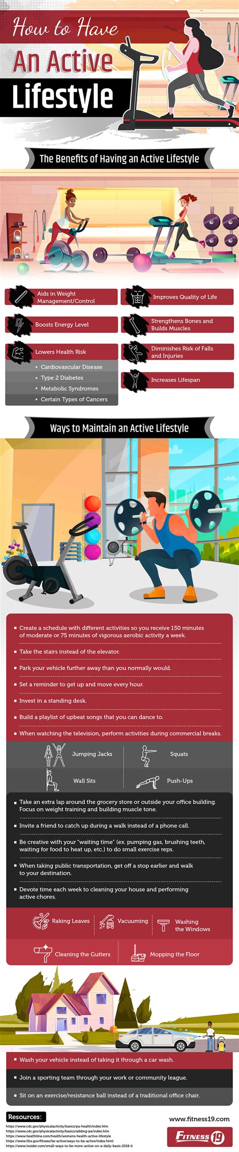 Benefits Of Having An Active Lifestyle Infographic Visualistan