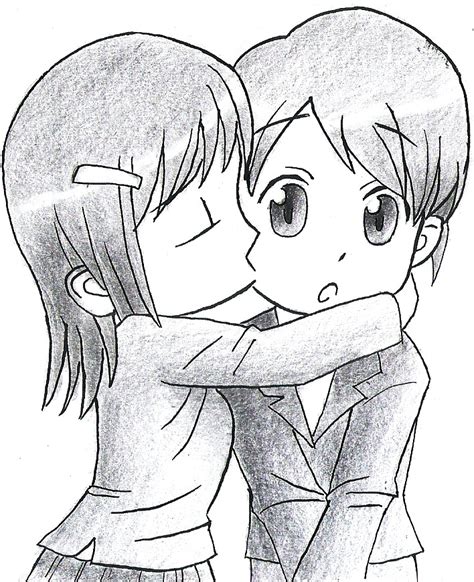 Boy And Girl Kissing Drawing At Getdrawings Free Download