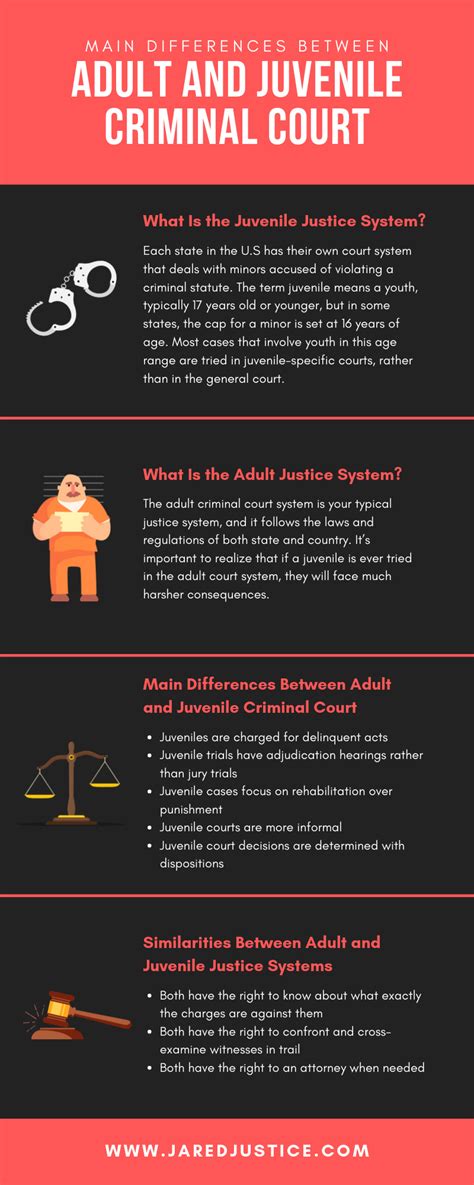 Difference Between Juvenile And Adults Court System Differences Finder