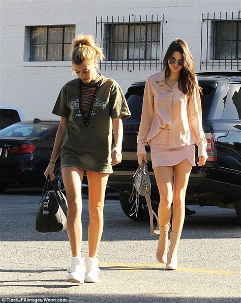 Kendall Jenner And Pal Hailey Baldwin Flash Their Long Legs Out In