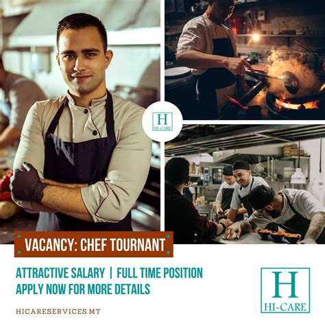 Chef Tournant Job In Malta Hi Care Services Right Candidate At The