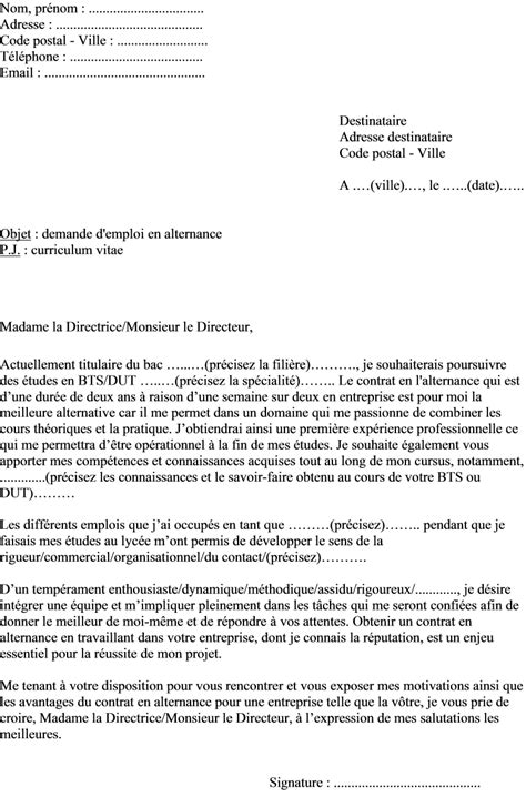 Exemple Lettre De Motivation Pour Contrat D Apprentissage En Alternance Laboite Cv Fr