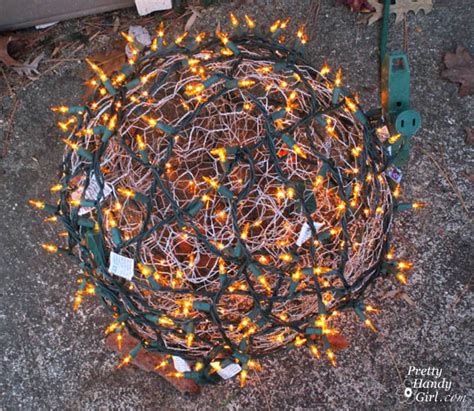 Here are the materials you need: How to Make Giant Lighted Ornament Balls - Pretty Handy Girl