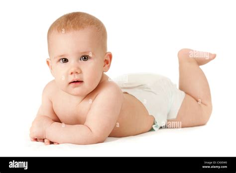 Adorable Blond Baby In Diaper Cut Out Stock Images And Pictures Alamy
