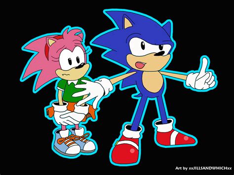 Classic Sonic And Amy By Xrubimalonex On Deviantart