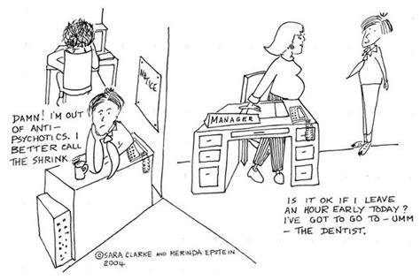 Keeping Mum Mental Illness At Work Cartoon By Merinda Epstein