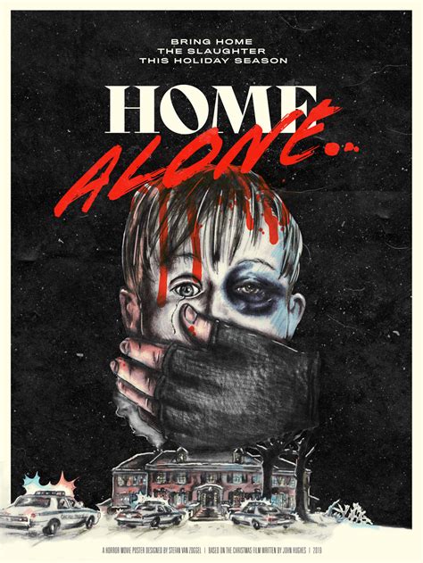 Our daughter was in kindergarten when home alone came out and it was her favorite movie. Home Alone (horror movie poster) on Behance