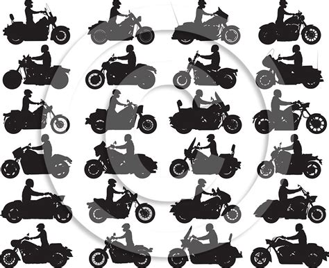 48 Cruiser Motorcycle Silhouette Clip Art Images 5 Formats Svg Dxf