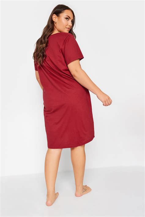 Yours Plus Size Red Boofle ‘warm And Cosy Slogan Nightdress Yours Clothing