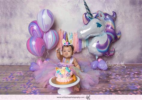 Unicorn Cake Smash Photoshoot By Ashley Low Photography Give Fun