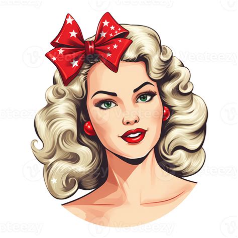 vintage pin up christmas girl clipart ai generative 27235779 png