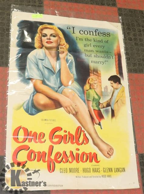 1953 bad girl movie poster one girls confession