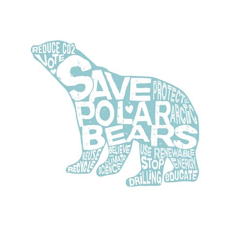 Save Polar Bears Digital Art By Laura Ostrowski Fine Art America