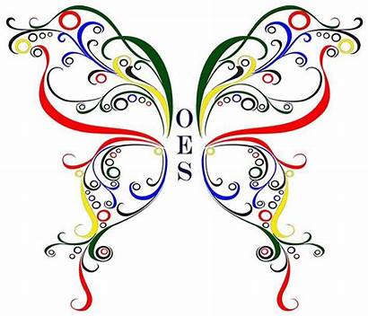 Oes Eastern Star Clipart Clip Butterfly Emblem