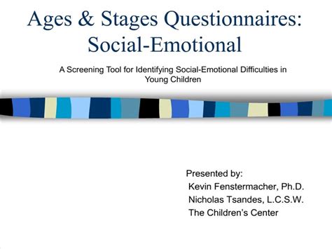 Ppt Ages Stages Questionnaires Social Emotional Powerpoint