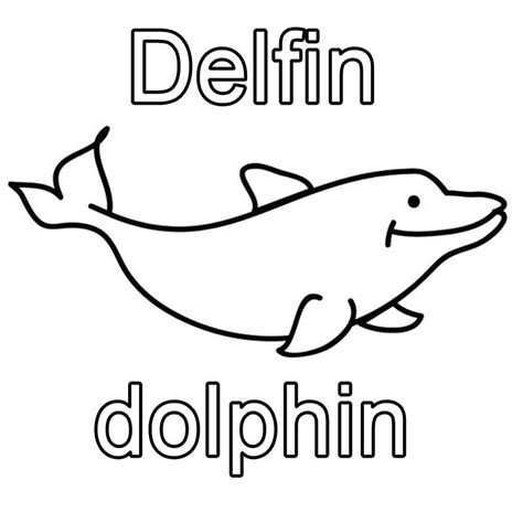 Wohnhaft bei malbüchern mussten sie dasjenige nehmen, welches verfügbar war, wohl hier können sie aus einer warteschlange von themen auswählen und die seiten auswählen, von denen sie vertrauen, dass ihr kind nur jene blätter ausmalen und ausdrucken möchte. Ausmalbild Englisch lernen: Delfin - dolphin kostenlos ...