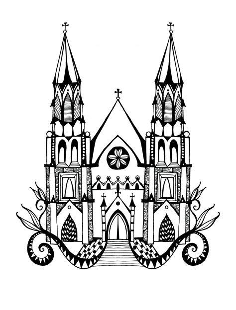 Medieval Church Drawing At Getdrawings Free Download