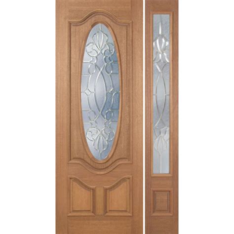 Eswda 48x96 Exterior Mahogany Carmel Single Door1side W Co Glass