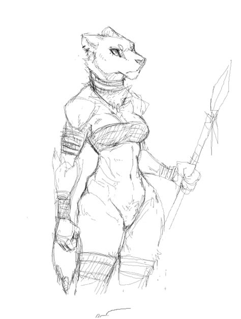 Rule 34 Anthro Arm Wraps Bottomless Breasts Chest Tuft Chest Wraps Clothed Clothing Ear