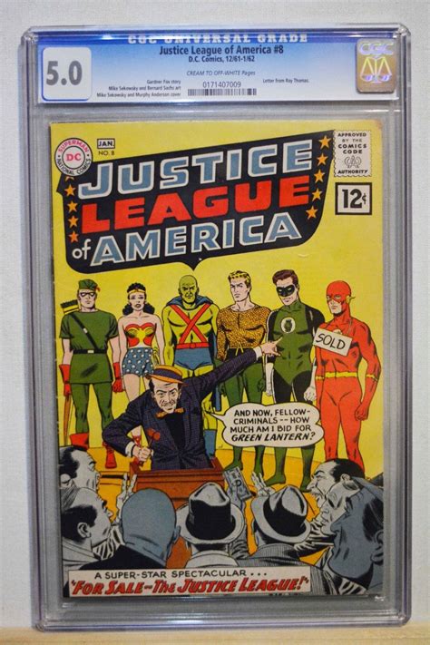 Justice League Of America 8 Dc 1962 Cgc Vgfn 50 Cream To Off
